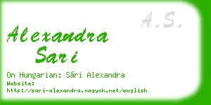 alexandra sari business card